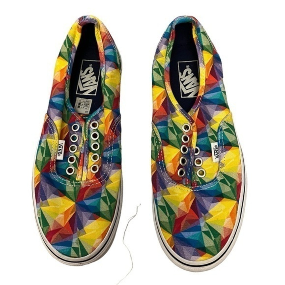 NWOB VANS Pride Prism Rainbow 🌈 Multicolor Canvas Sneakers Shoes no laces